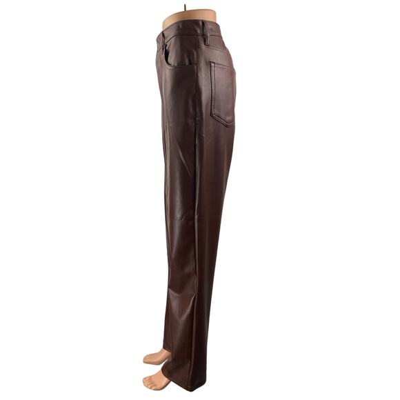 Abercrombie & Fitch The 90s Straight Ultra High Rise Brown Trousers Pants Size 6 - Picture 2 of 5